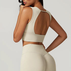 Cropped Fitness Feminino  Costas Livres e Alta Sustentação