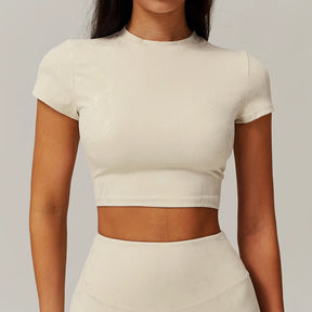Cropped Fitness Feminino Confortável De Secagem Rápida