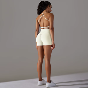 Conjunto Fitness Feminino Short + Top Esportivo com Bolso Lateral