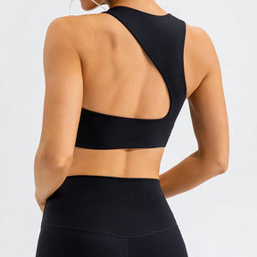 Cropped Fitness Feminino Com Costas Abertas e Secagem Rápida