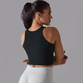Cropped Fitness Feminino Regata Esportiva Respirável