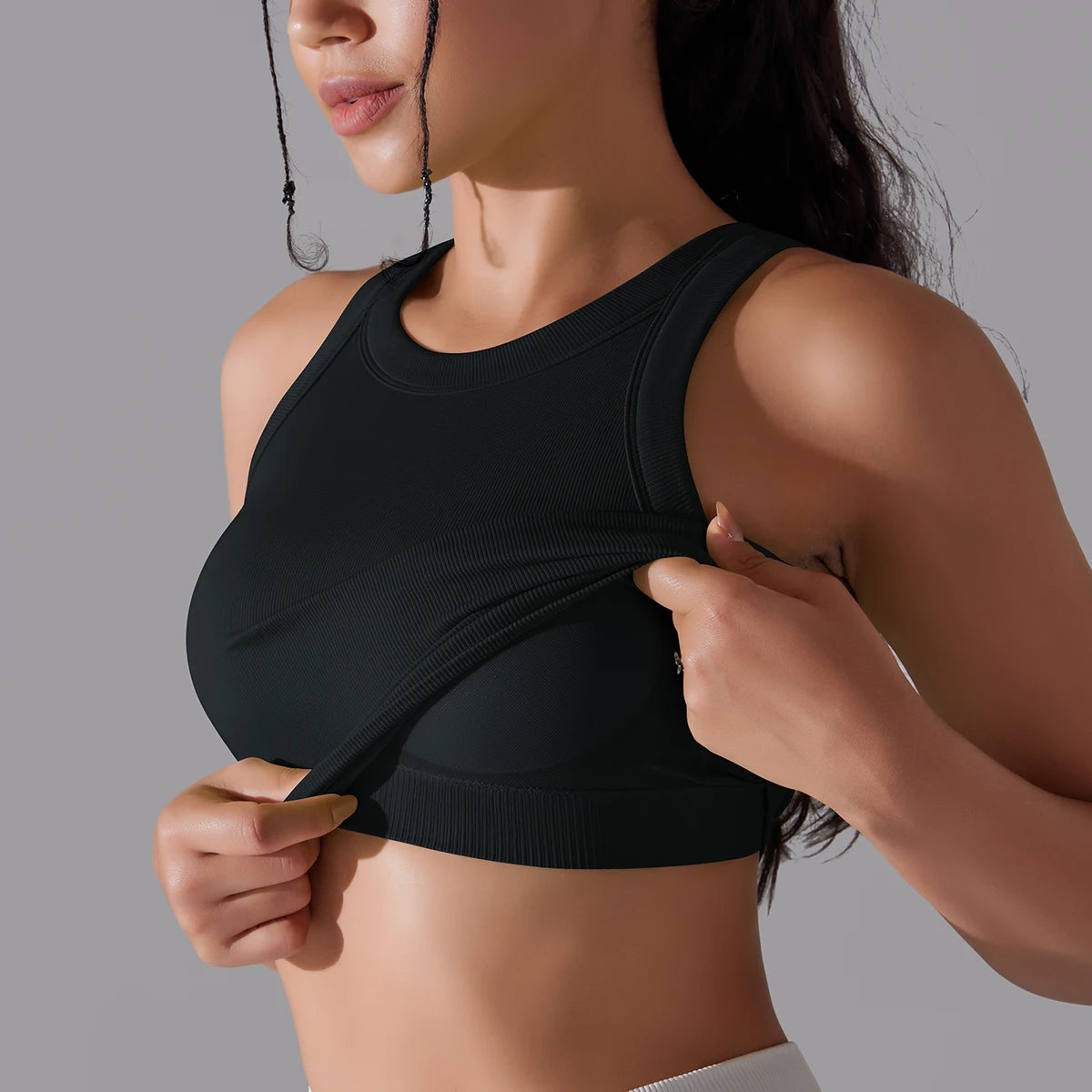 Cropped Fitness Feminino Regata Esportiva Respirável