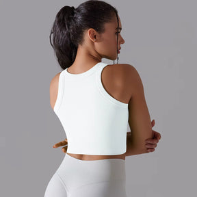 Cropped Fitness Feminino Regata Esportiva Respirável