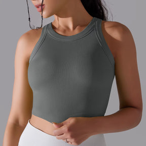 Cropped Fitness Feminino Regata Esportiva Respirável