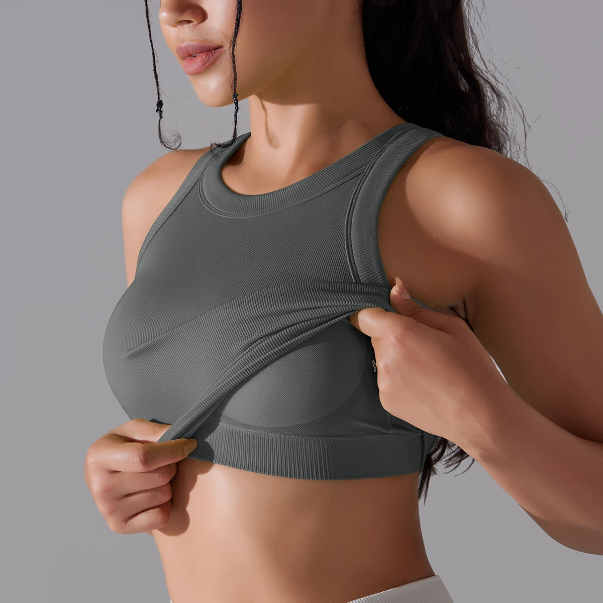 Cropped Fitness Feminino Regata Esportiva Respirável