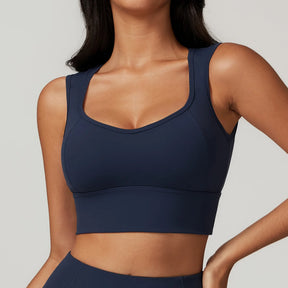 Cropped Fitness Feminino  Costas Livres e Alta Sustentação
