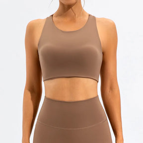 Cropped Fitness Feminino Com Costas Abertas e Secagem Rápida