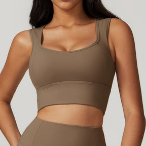 Cropped Fitness Feminino  Costas Livres e Alta Sustentação
