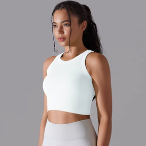 Cropped Fitness Feminino Regata Esportiva Respirável