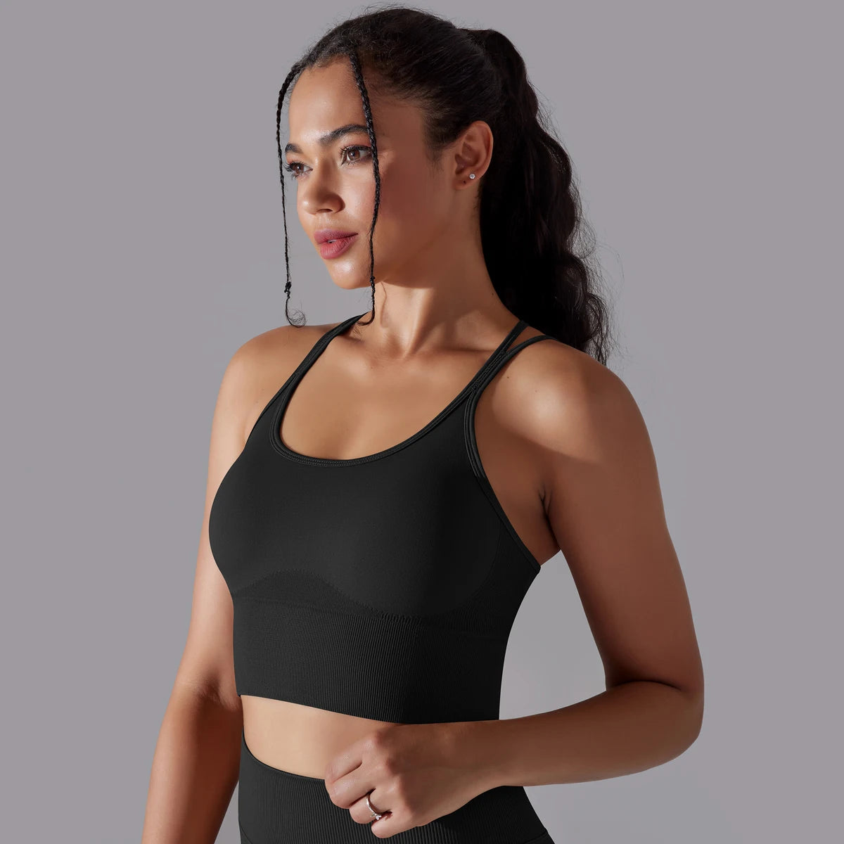 Cropped Fitness Feminino Alto Desempenho Esportivo