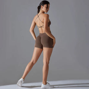 Conjunto Fitness Feminino Short com Top Esportivo
