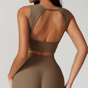 Cropped Fitness Feminino  Costas Livres e Alta Sustentação