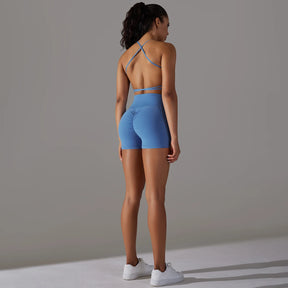 Conjunto Fitness Feminino Short + Top Esportivo com Bolso Lateral