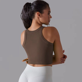 Cropped Fitness Feminino Regata Esportiva Respirável