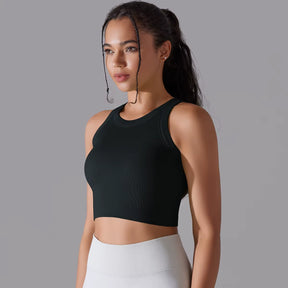 Cropped Fitness Feminino Regata Esportiva Respirável