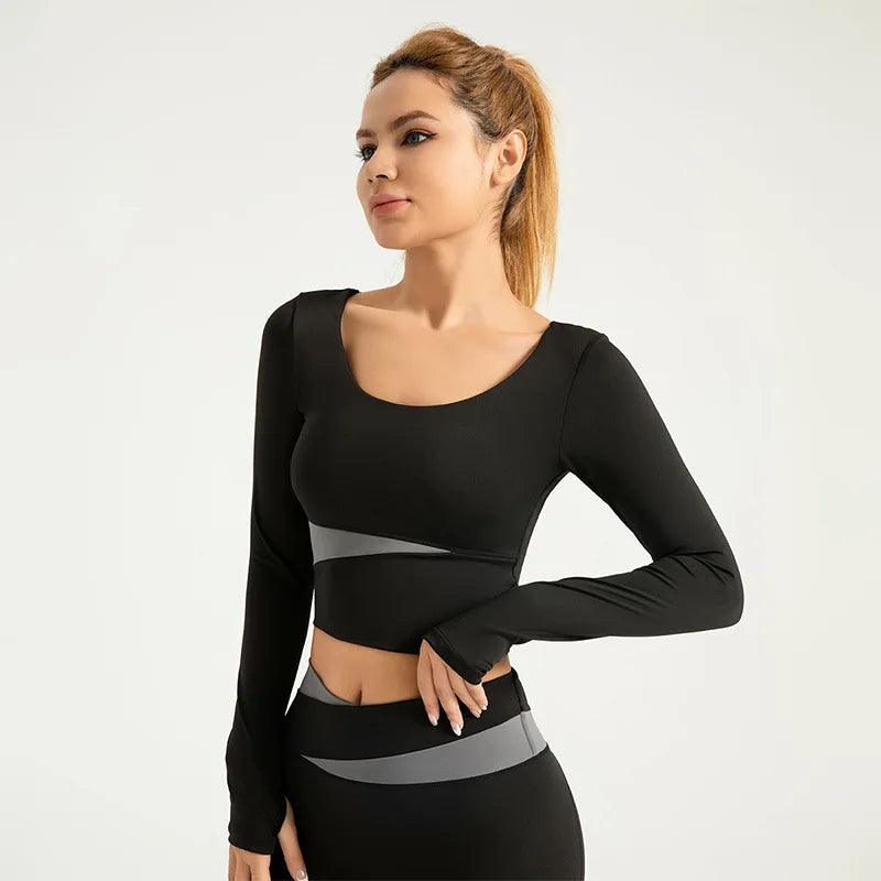 Top Fit - Cropped  Esportivo Feminino com Manga