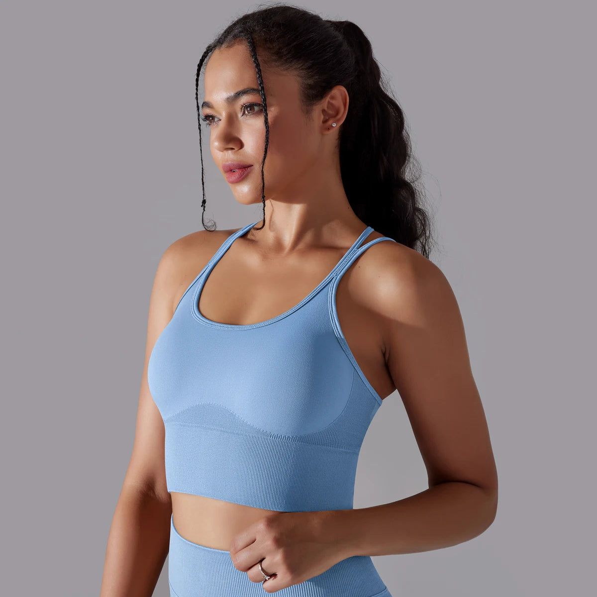 Cropped Fitness Feminino Alto Desempenho Esportivo