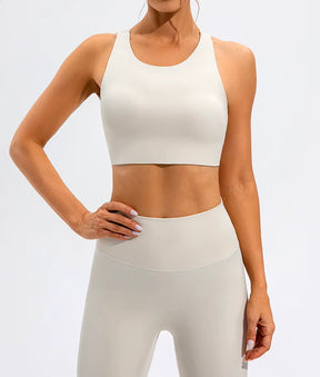Cropped Fitness Feminino Com Costas Abertas e Secagem Rápida