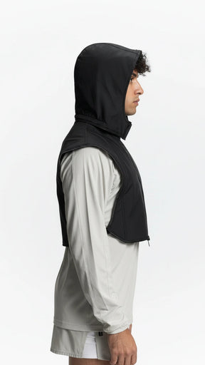 Colete Esportivo Masculino com Capuz Reflexiva Fitness