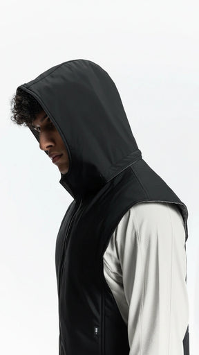 Colete Esportivo Masculino com Capuz Reflexiva Fitness