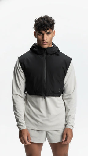 Colete Esportivo Masculino com Capuz Reflexiva Fitness