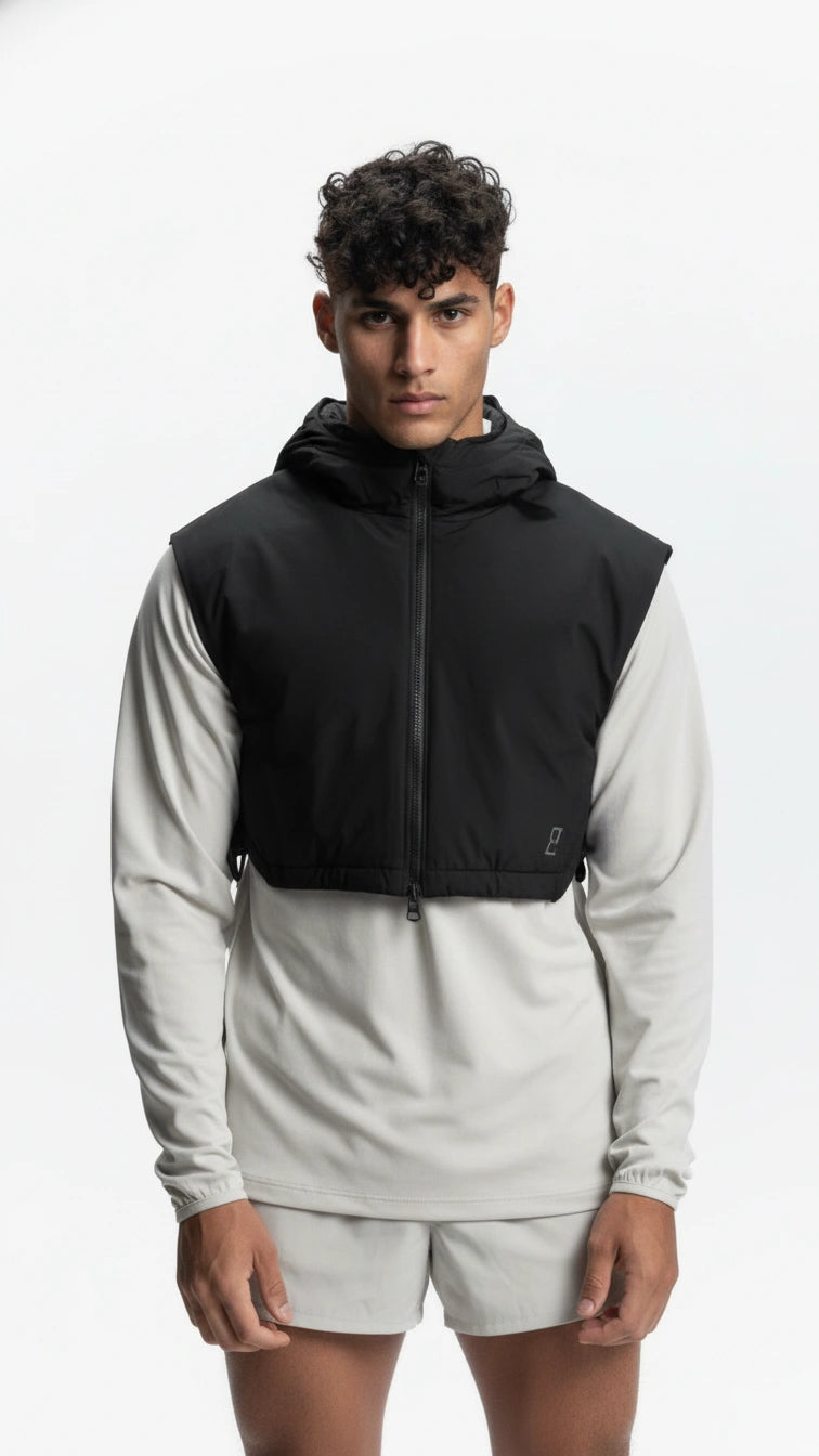 Colete Esportivo Masculino com Capuz Reflexiva Fitness