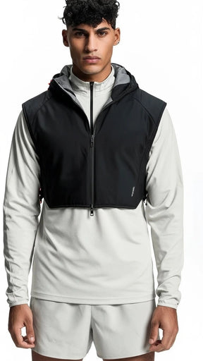 Colete Esportivo Masculino com Capuz Reflexiva Fitness