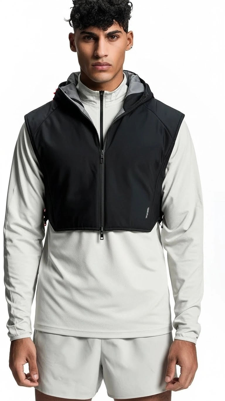 Colete Esportivo Masculino com Capuz Reflexiva Fitness