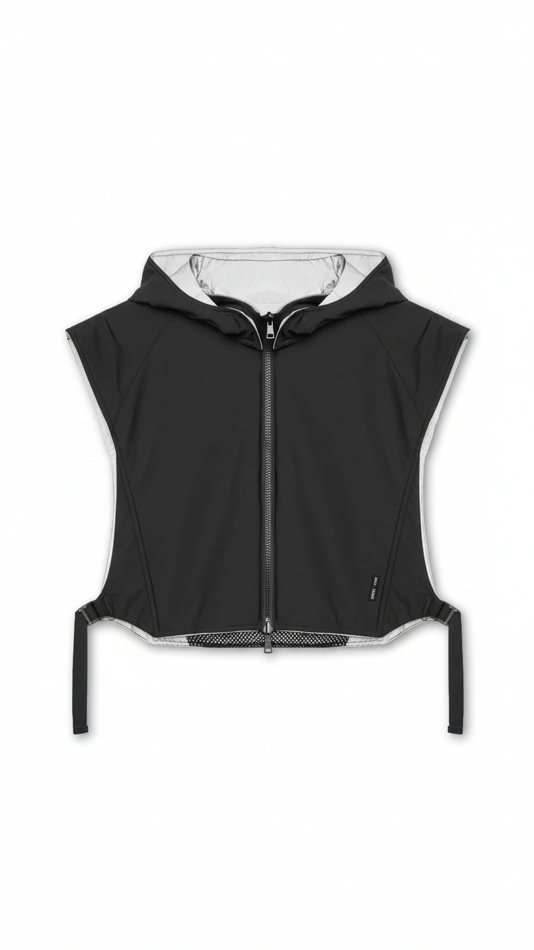 Colete Esportivo Masculino com Capuz Reflexiva Fitness