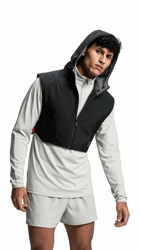 Colete Esportivo Masculino com Capuz Reflexiva Fitness